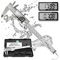 Calibres Digitales 150 mm -6 Pulgada REEXBON Calibre Pie De Rey Digital Acero Inoxidable Gran Pantalla LCD Precisión 0…